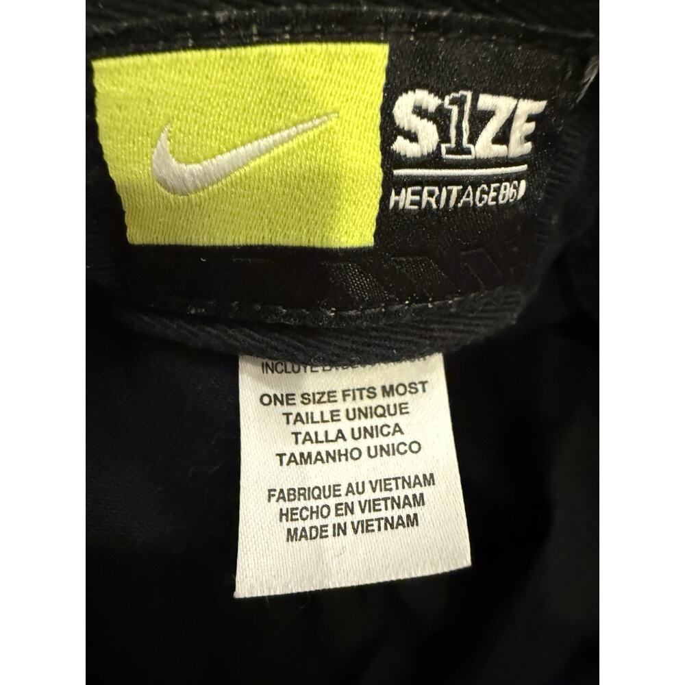 Nike Heritage86 Youth Kids Unisex Black Adjustable Strapback Hat Baseball Cap - Picture 7 of 9